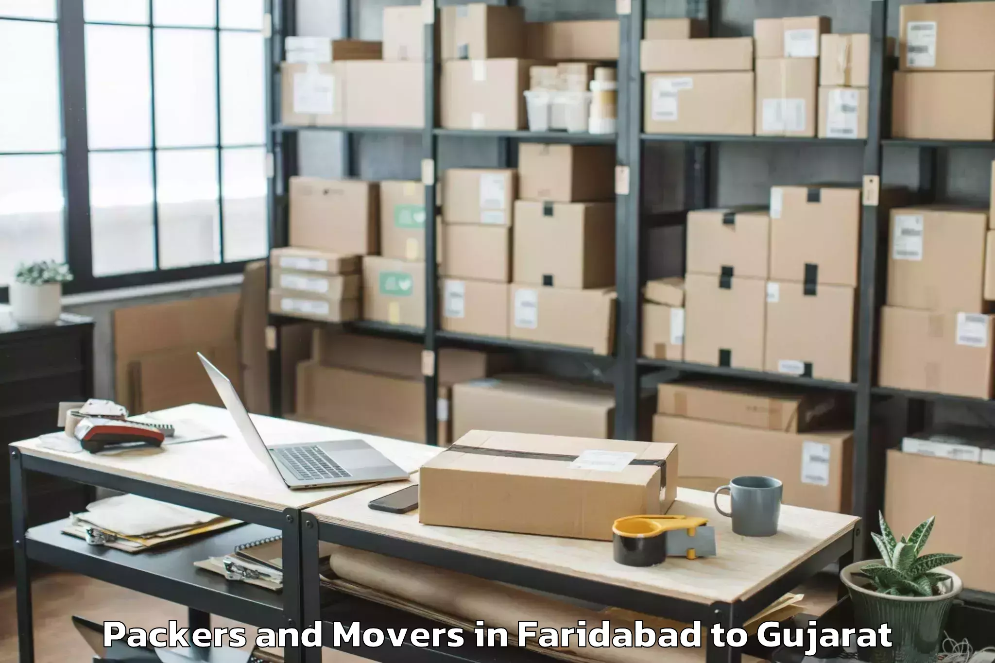 Professional Faridabad to Savli Packers And Movers